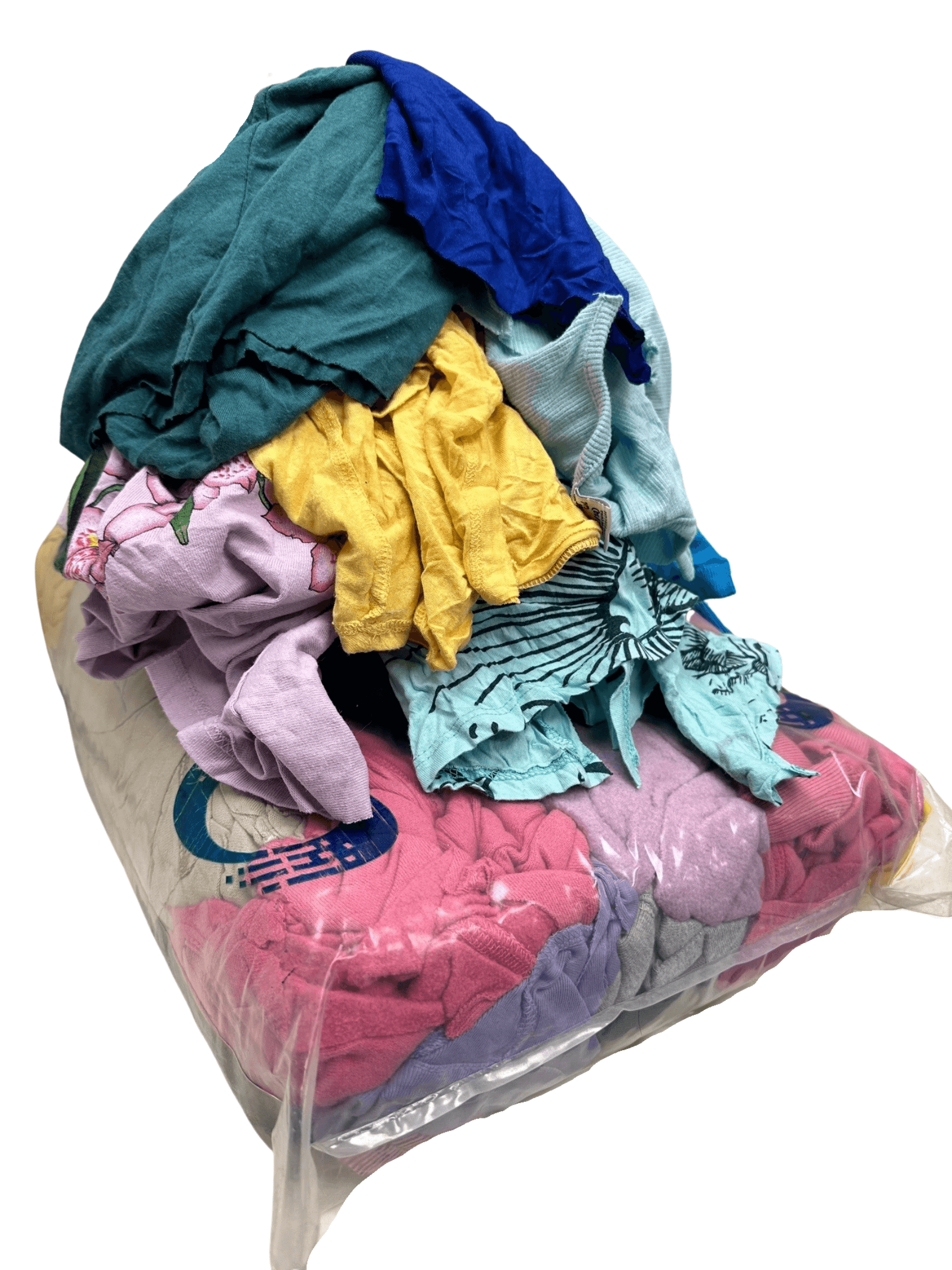 RAGS ASSORTED COLOUR, RECYCLED POLO KNIT-10LB BALE
